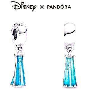 NWOT Pandora x Disney Frozen Elsa Dress Silver Charm